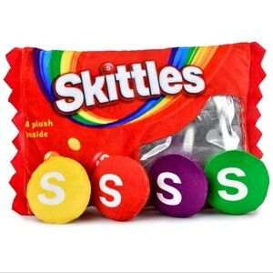 NWT Iscream Skittles Plush Stuffed Pillow Filled with Mini Pillows